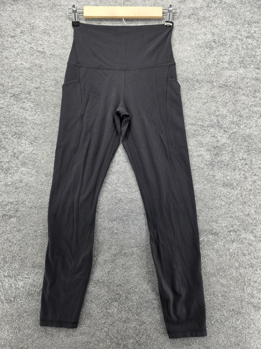Lululemon Pants Womens 4 Black High Rise Pocket Groove Leggings Yoga Athletic